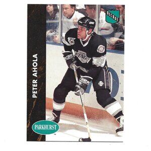 1992 French Parkhurst Peter Ahola Los Angeles Kings Rookie Hockey Card [h54]